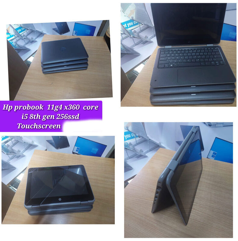 "Versatile HP ProBook 11 G4 x360 laptop with touchscreen, Core i5, 8GB RAM, and 256GB SSD."