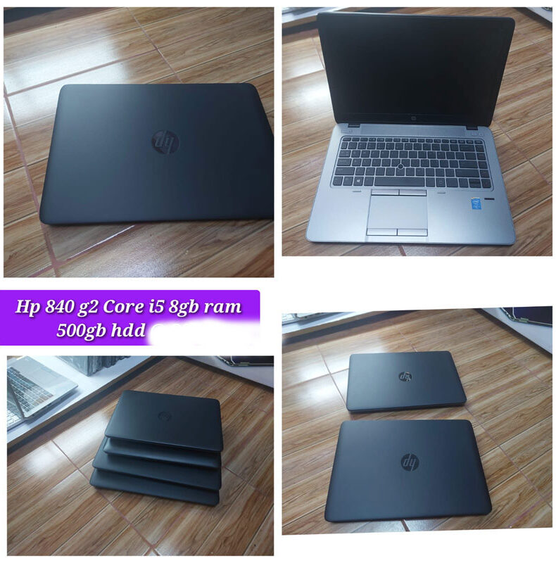 "HP ProBook 840 G2 laptop featuring Core i5 processor, 8GB RAM, and 500GB"