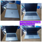 "HP EliteBook 840 G6 laptop featuring a sleek 14-inch Full HD display, Intel Core i5 8th Gen processor, 8GB RAM, 256GB SSD, backlit keyboard, and advanced security features for business and productivity."