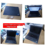 "Lenovo ThinkPad T450 laptop featuring an Intel Core i5 processor, 8GB RAM, 500GB HDD, and a durable, lightweight design with a backlit keyboard, ideal for productivity and professional use."