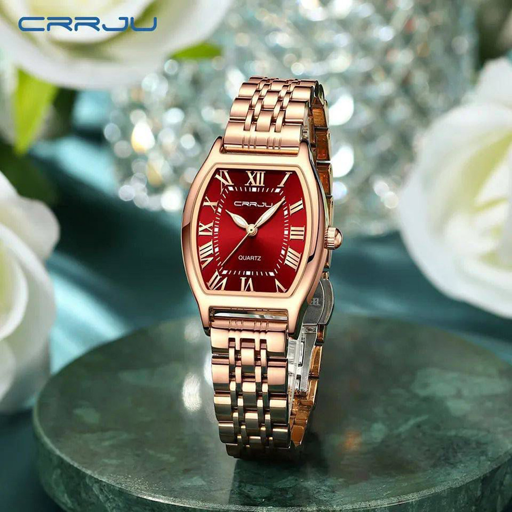 elegant CRRJU ladies watch gold dial fashion watch for women Kenya