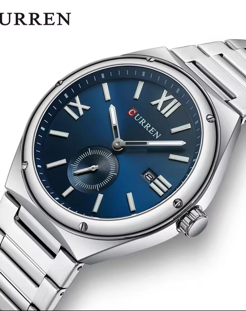 Curren gents watch black stainless steel luxury
