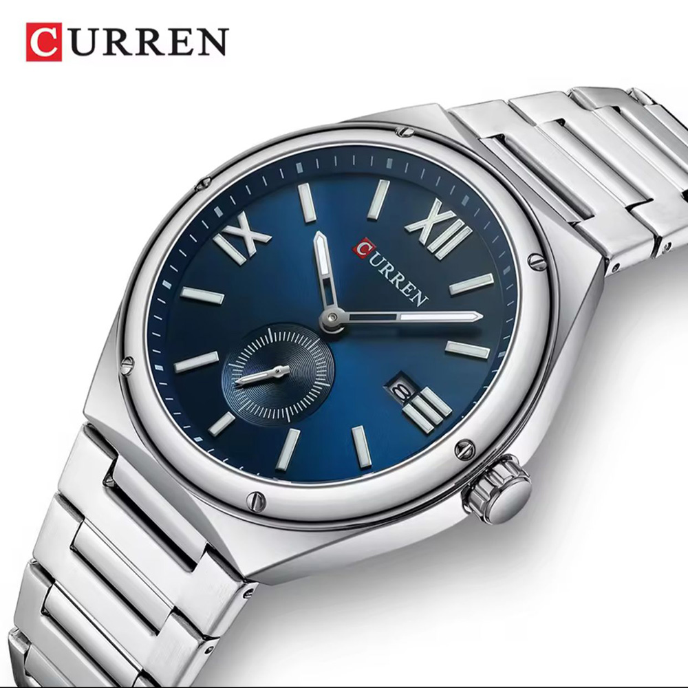 Curren gents watch black stainless steel luxury